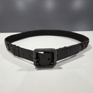 BKE Beaded Leather Belt
